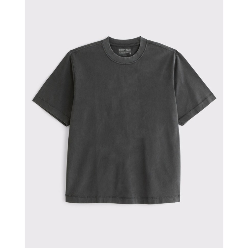 Abercrombie Soft A&F Premium Heavyweight 2.0 Tee XXL Black Washed Cotton